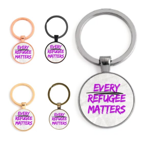 EVERY REFUGEE MATTERS! CUSTOM KEY RING - Picture 2 of 6